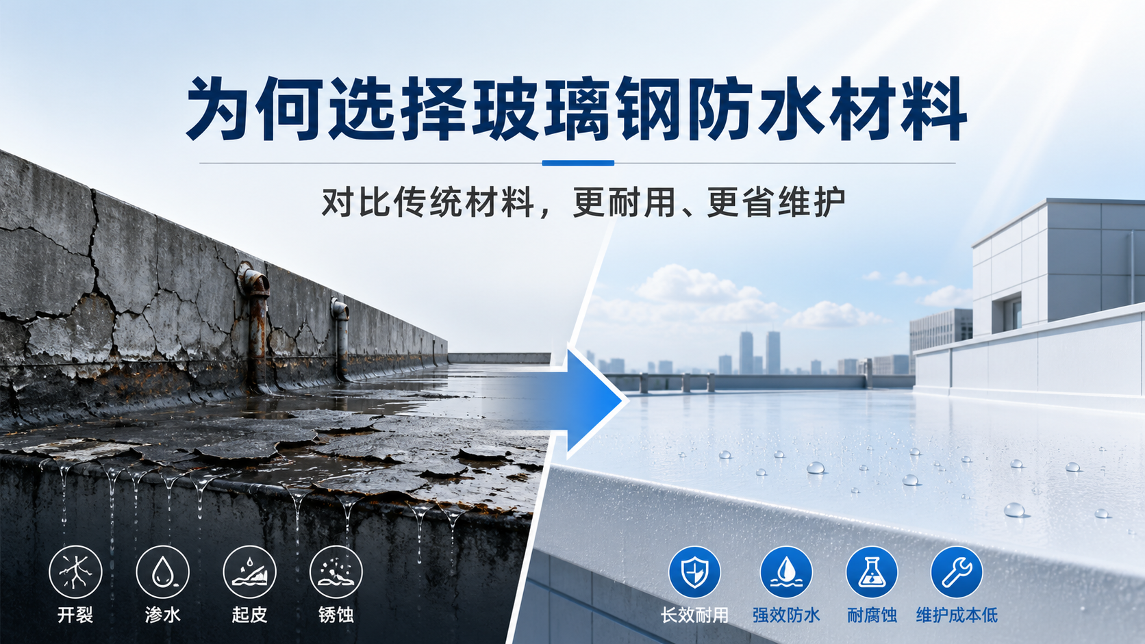 在白银，为何选择玻璃钢防水材料而非传统材料